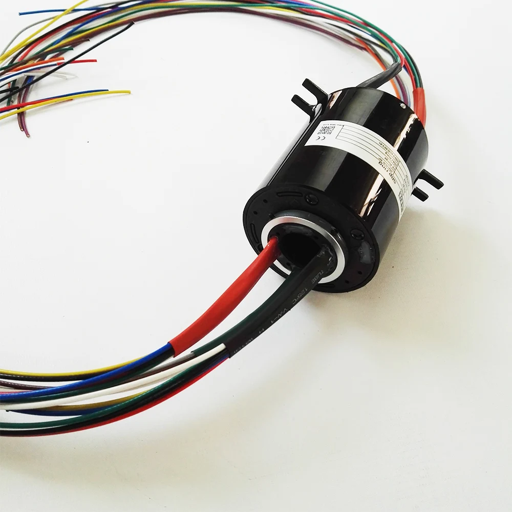 

Customized 25/78mm Diameter 18 wires 2A signal rings through bore slip ring rotating electrical connector