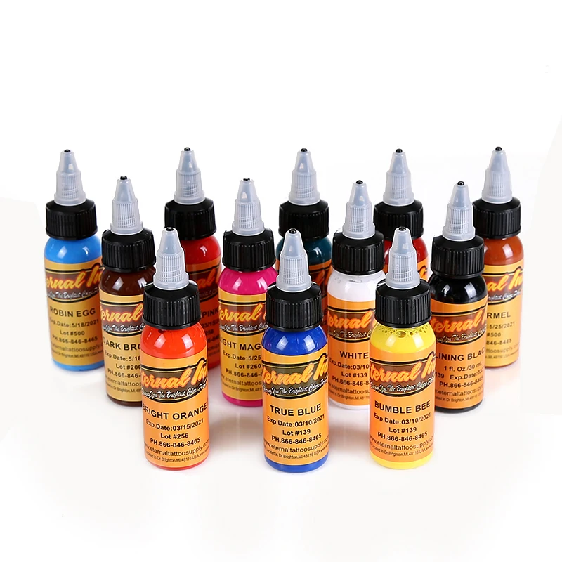

30ml/ bottle tattoo ink set Microblading permanent makeup art pigment 14 PCS cosmetic tattoo paint for eyebrow eyeliner lip body