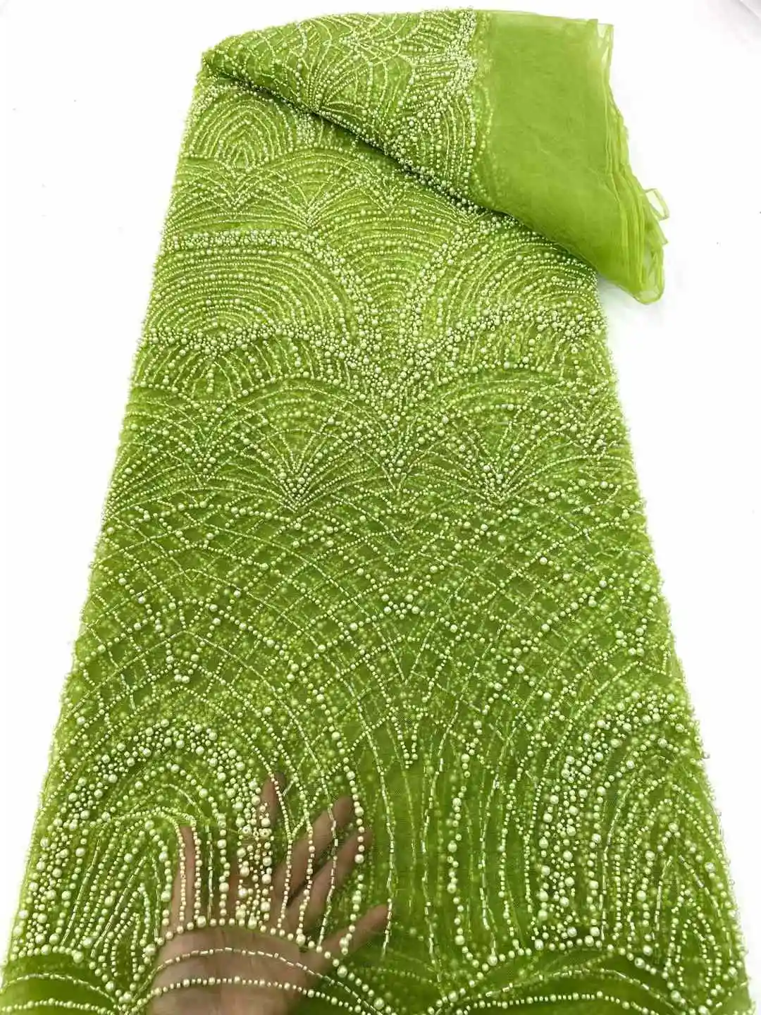 Роскошные французские бусины тяжелая кружевная ткань модная африканская для