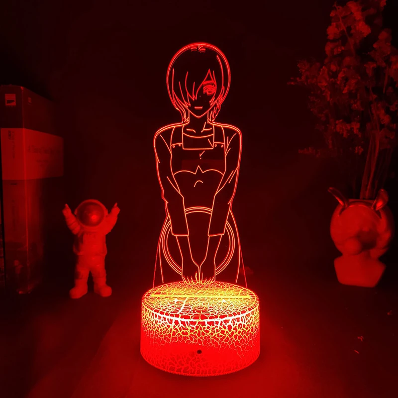 

Anime Tokyo Ghoul Kaneki Ken Figure 3D LED Night Light For Kids Decor Light For Child Birthday Table 16Color Lamp Dropshipping