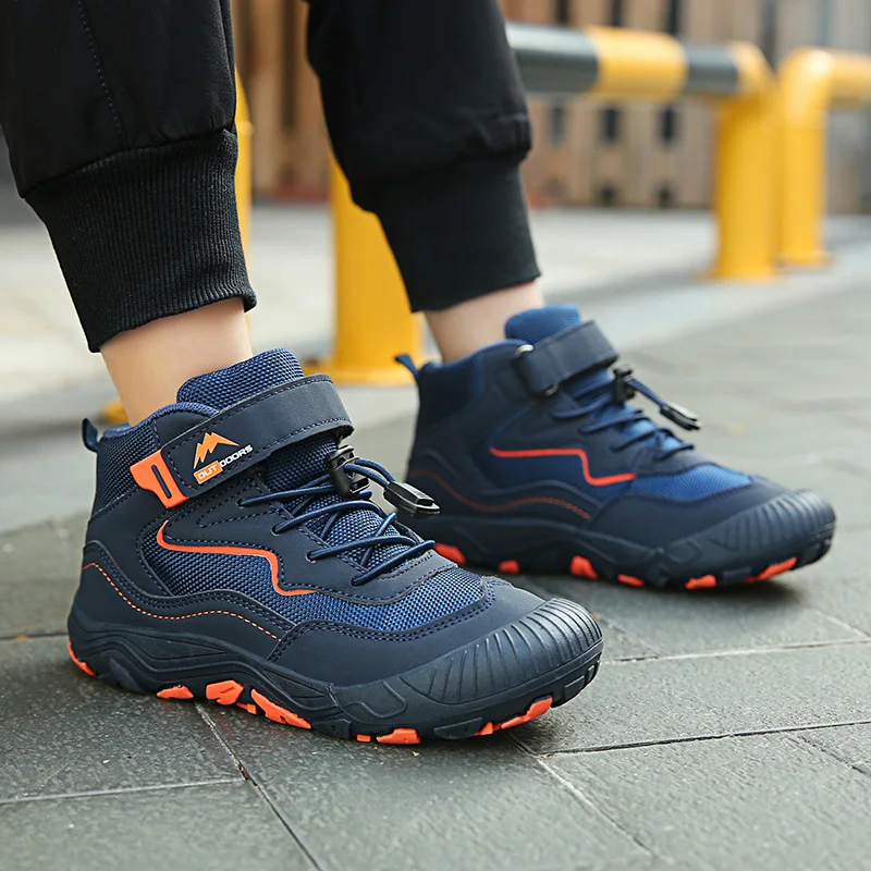 Children Outdoor Sports Shoes Anti-collision Kids Hiking Shoes Girls Footwear Non-slip Boys Teenager Trekking Climbing Shoes