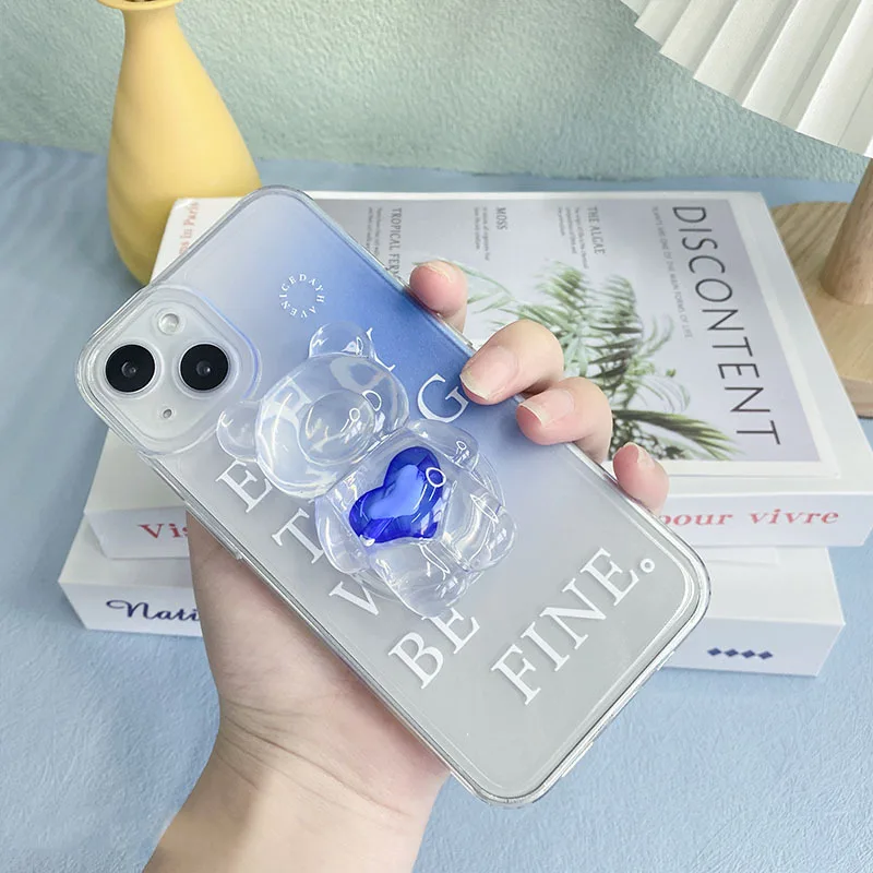 

Прозрачный чехол с 3d-градиентом для IPhone 11 12 13 Pro Max Mini X XS XR 8 Plus