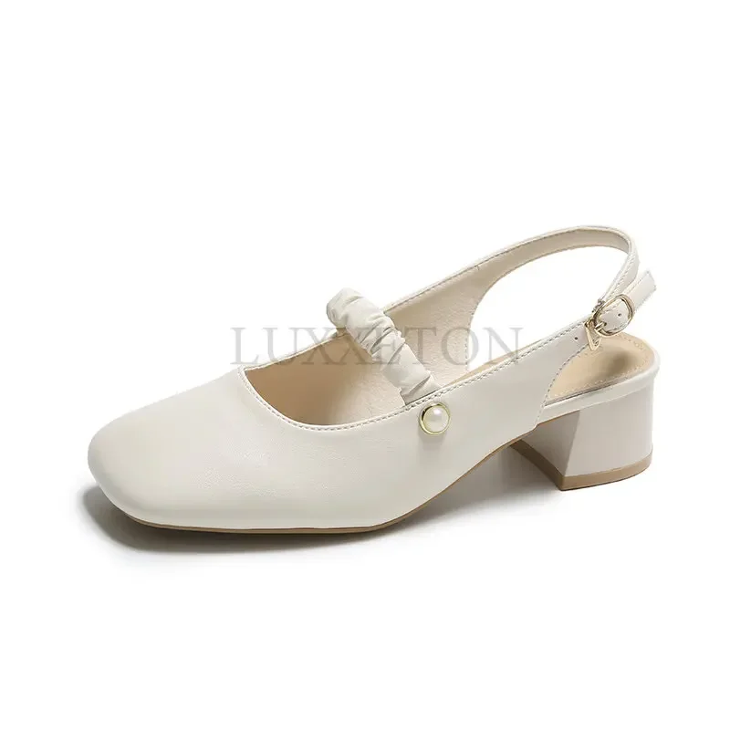 

Женские босоножки в стиле ретро, прозрачные туфли мэри джейн на высоком каблуке, оригинальные удобные закрытые туфли бежевого цвета для девочек, лето 2023