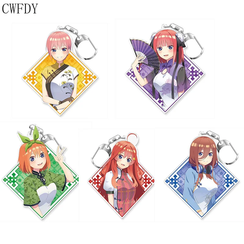 

The Quintessential Quintuplets Keychain Anime Figure Nakano Ichika Nino Miku Yotsuba Itsuki Sisters Acrylic Charm Key Chain Gift