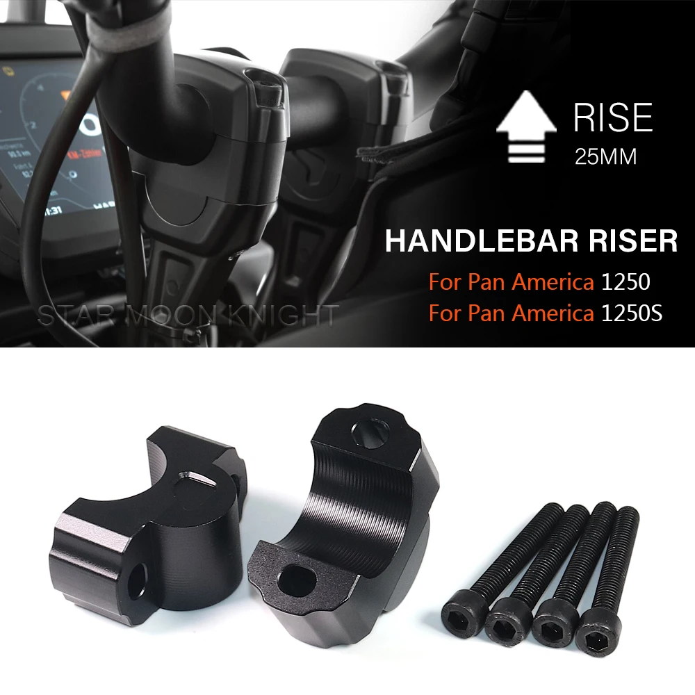

Мотоциклетные аксессуары для Pan America 1250 / 1250S 2021 2022, зажим для руля, зажим, поддержка ручки, усиление высоты 25 мм