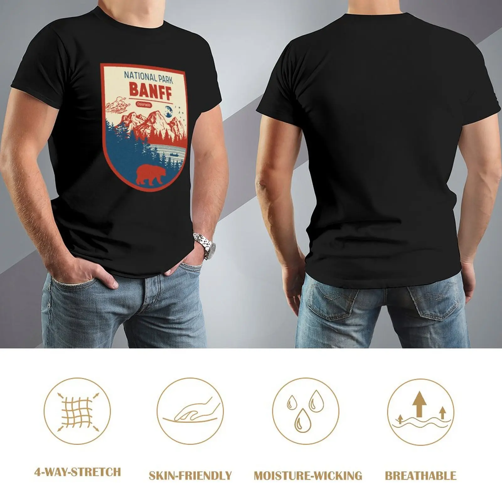 Футболка Banff National Park винтажные футболки с графическим рисунком футболка на заказ