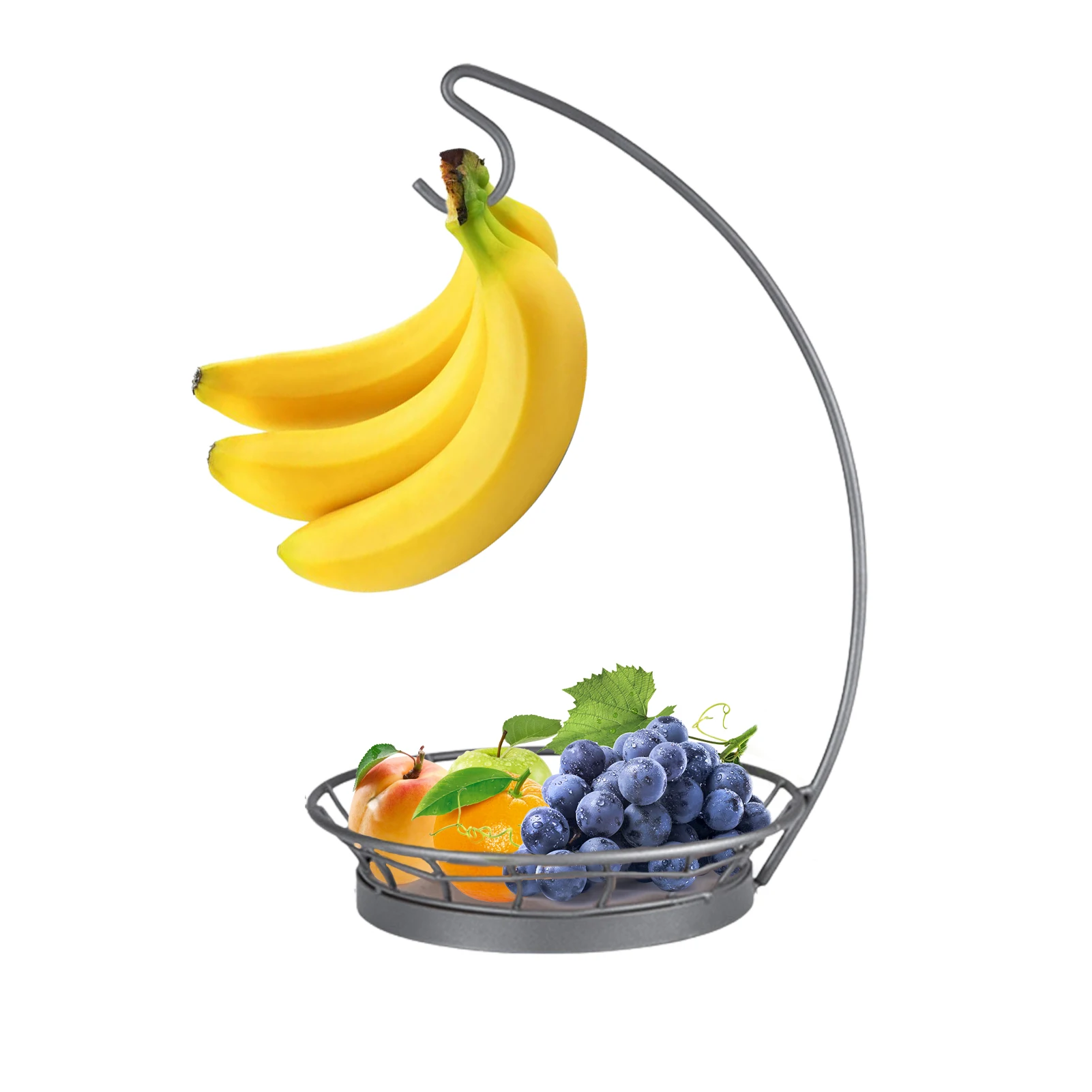 

2 In 1 Fruit Basket With Banana Hanger Levels Stand Holder With Banana Hanger For Dining Table Fruit Vegetable Storage Bowl