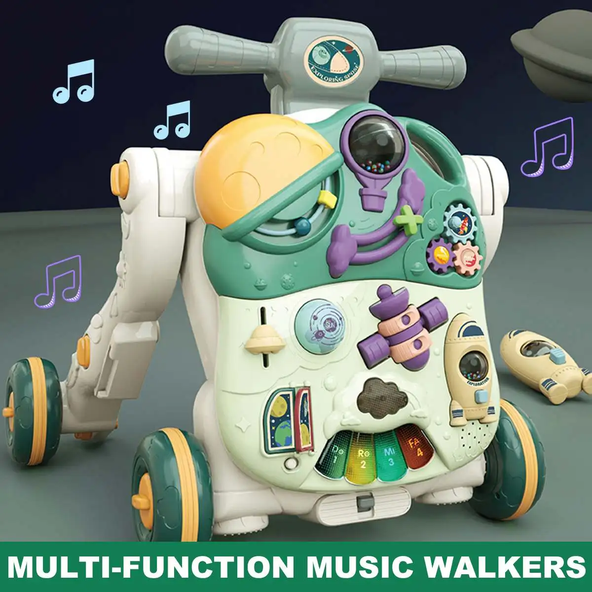 

Baby Walker Toddler With Wheel Baby Walk Learning Anti Rollover Foldable Wheel Walker Multi-Functional Seat Car Kid Early Toy