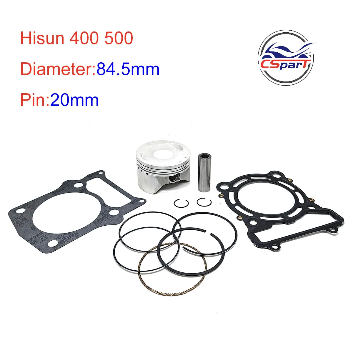 Поршень HS400 HS500 84,5 мм для HISUN 400CC 500CC 400 500 ATV QUAD PARTS
