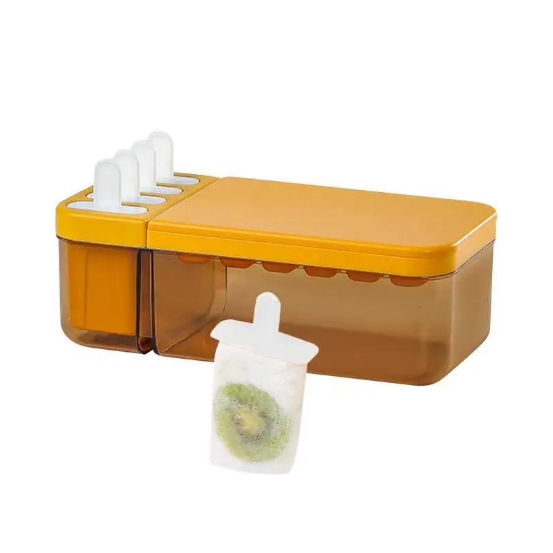 

Ice Cube Tray With Lid Ice Maker Mold With Lid And Container Ice Cube Trays With Popsicle Mold For Freezer Mini Ice Cube Trays