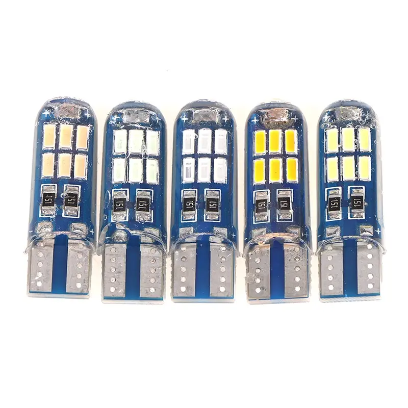 

2PCS T10 Strobe LED W5W T10 Silica gel 15SMD Led Parking Bulb CarWidth Lamp