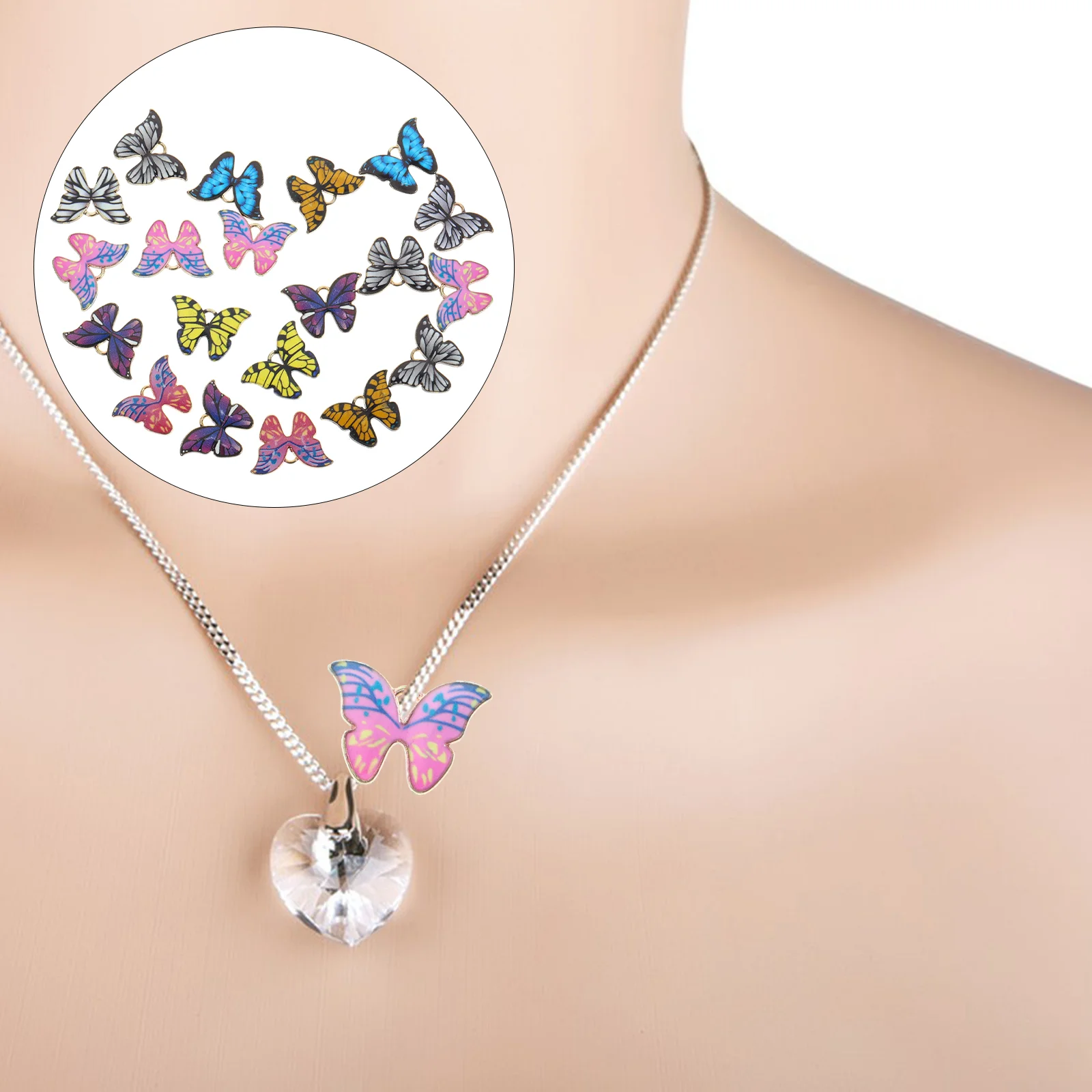 

20 шт. подвески-бабочки для изготовления ювелирных изделий, шикарные ретро аксессуары ручной работы россыпью, подвески для ожерелий, дизайн «сделай сам»