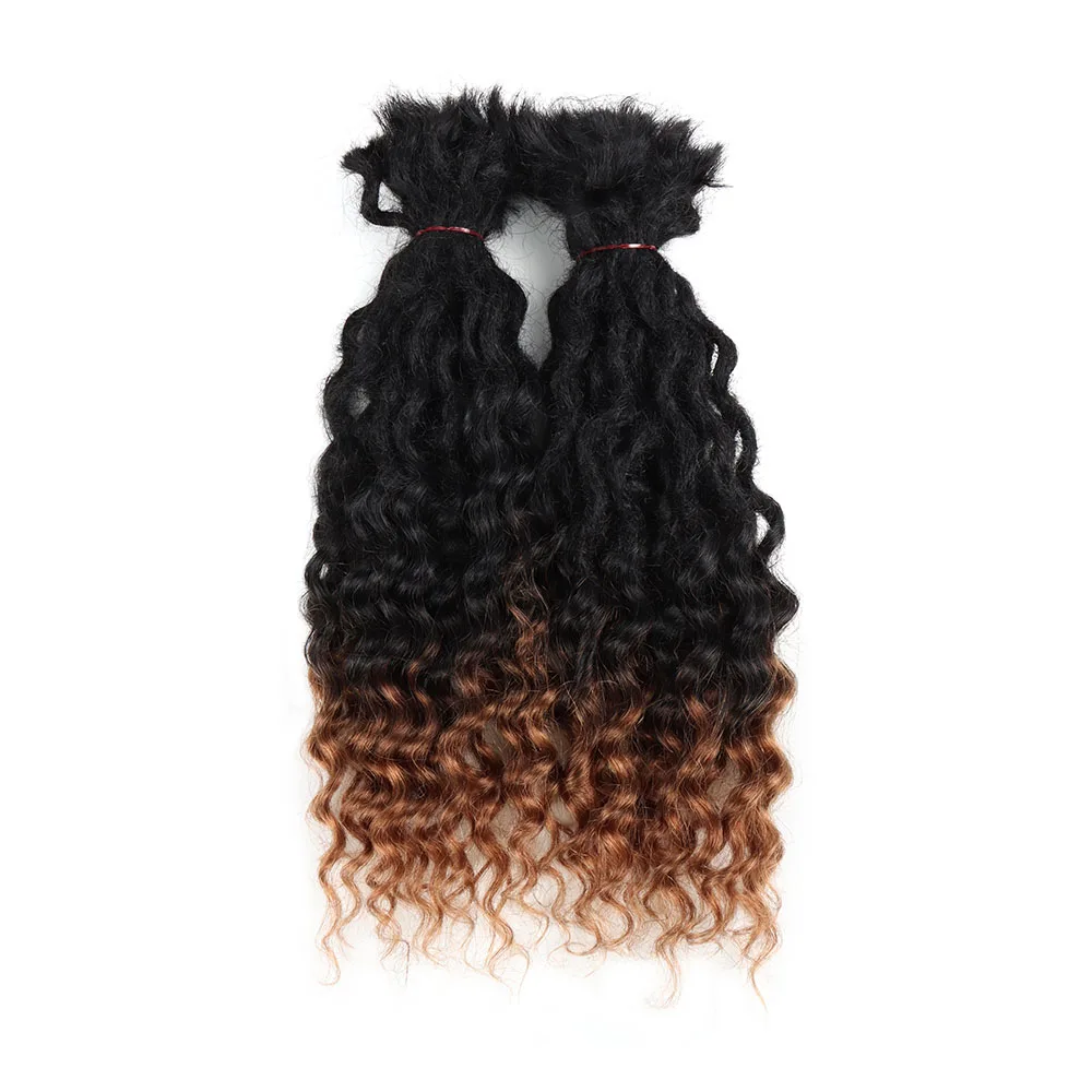 Фото Натуральные волосы AHVAST Loose Deep Wave Goddess Locs, 0.6 см, для наращивания, натуральный цвет, оптом №1