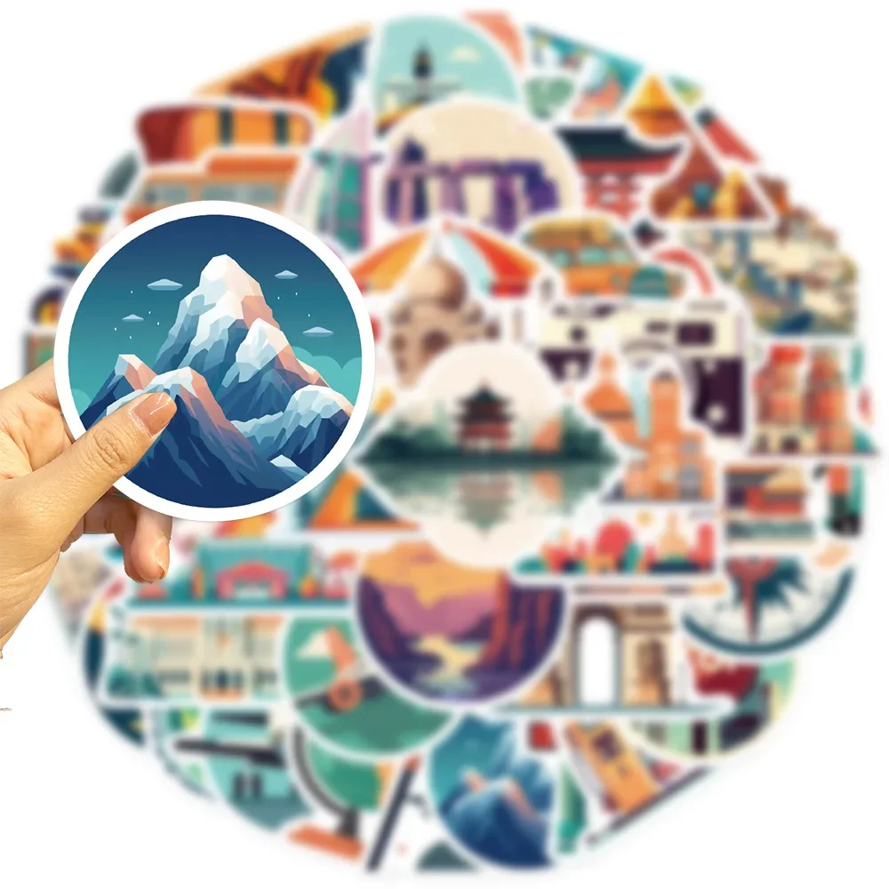 

65 шт., водонепроницаемые наклейки для ноутбука, телефона, автомобиля, багажа