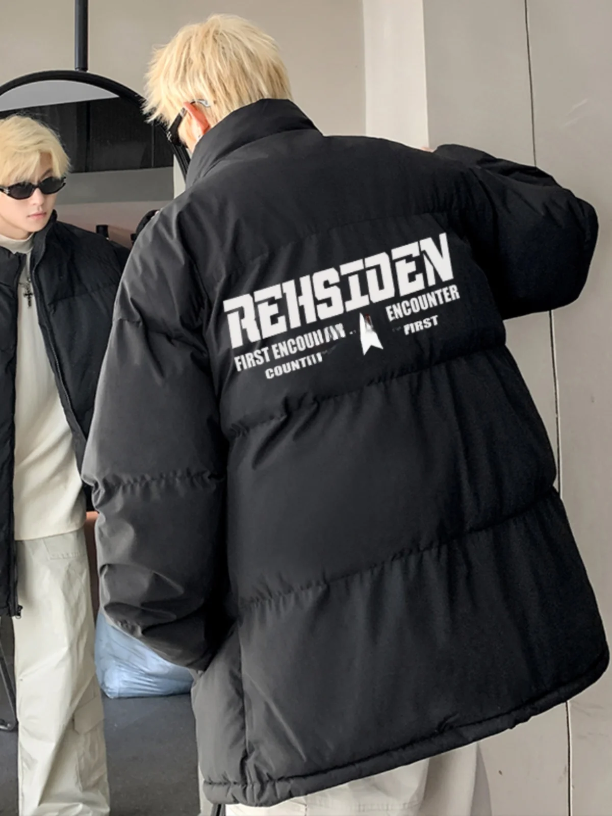 Cleanfit Short Cotton-Padded Coat Outerwear Men's Thickened Jinjiang Cotton-padded jacket American High Street Vibe down Coat...