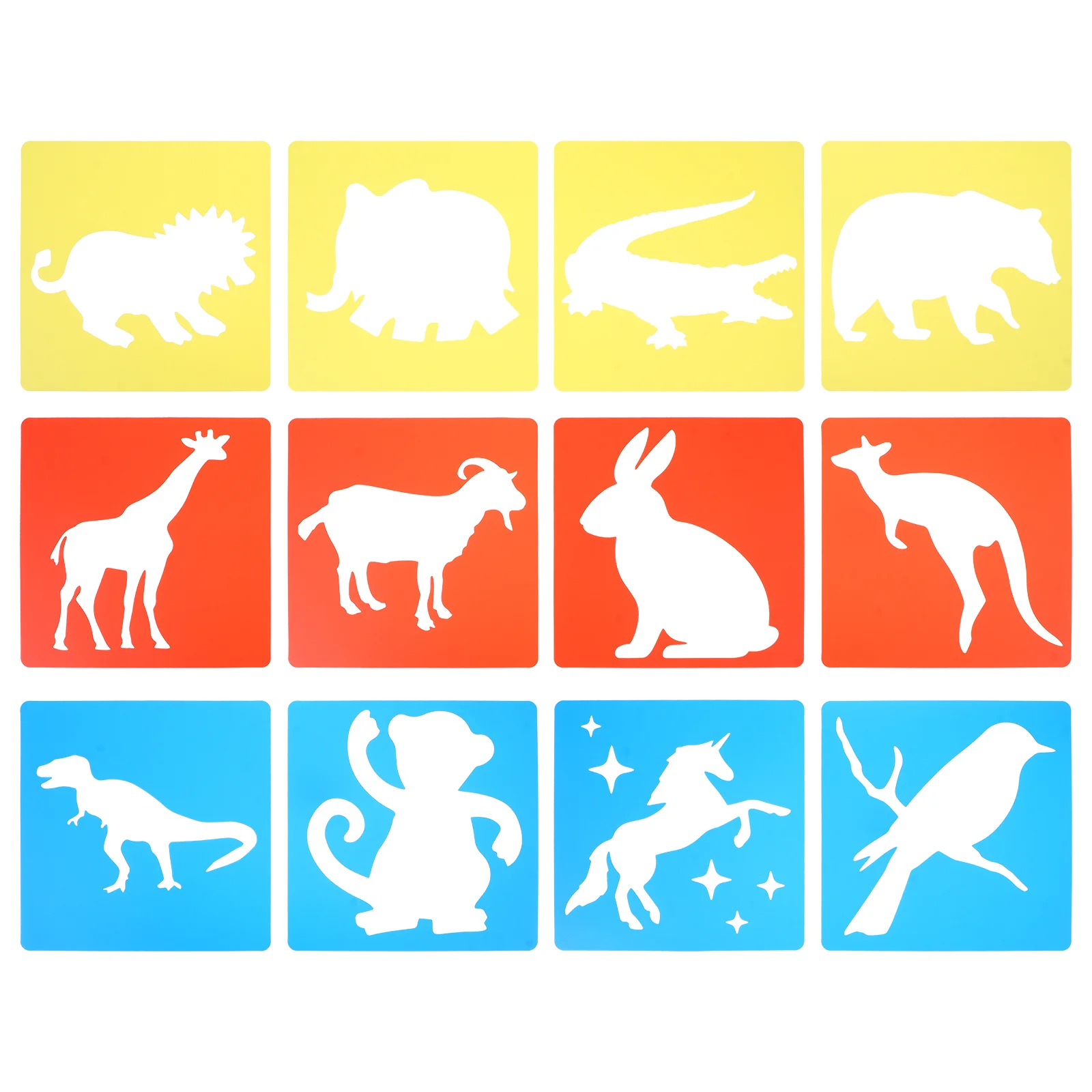 

12 Ding Stenils набор для детей Anim Stenils Wble Stenil i Stenils и для мальчиков