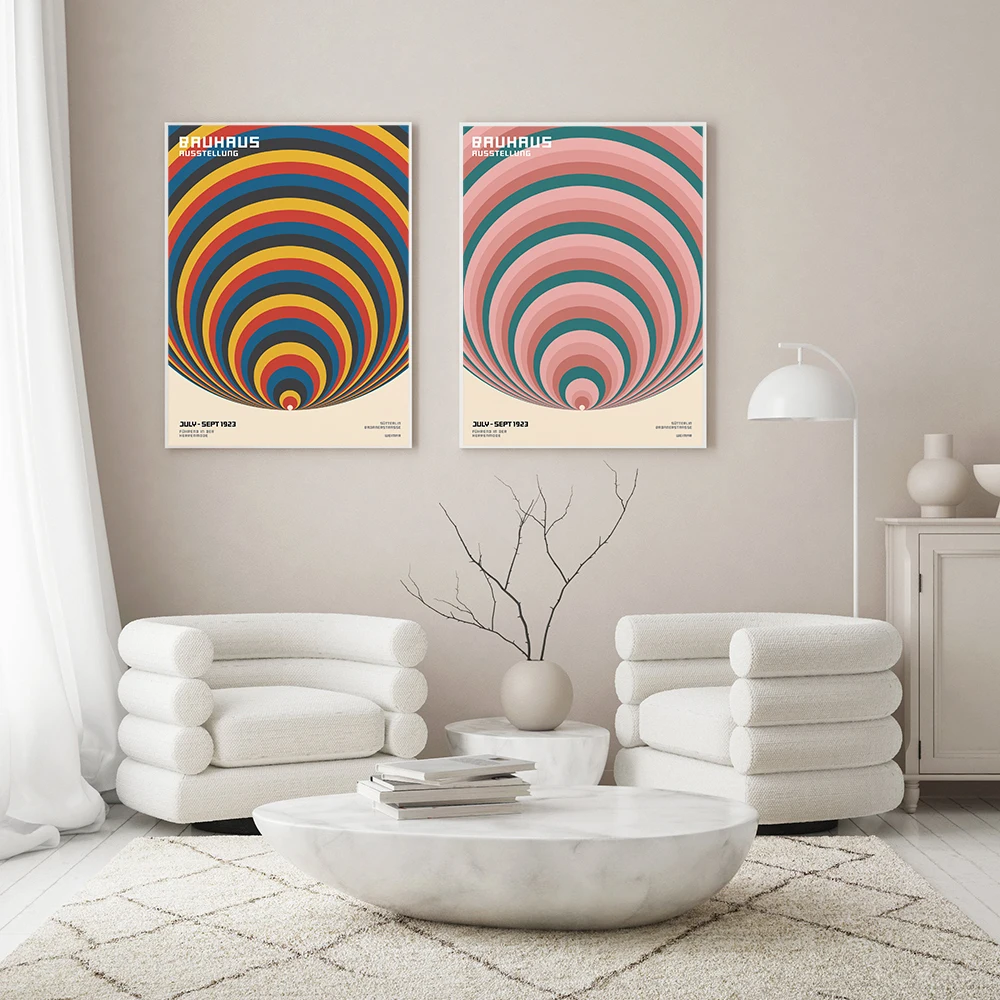 

Bauhaus Abstract Geometric Poster Circle Color Art Print Scandinavian Canvas Painting Modern Wall Picture Living Room Home Decor