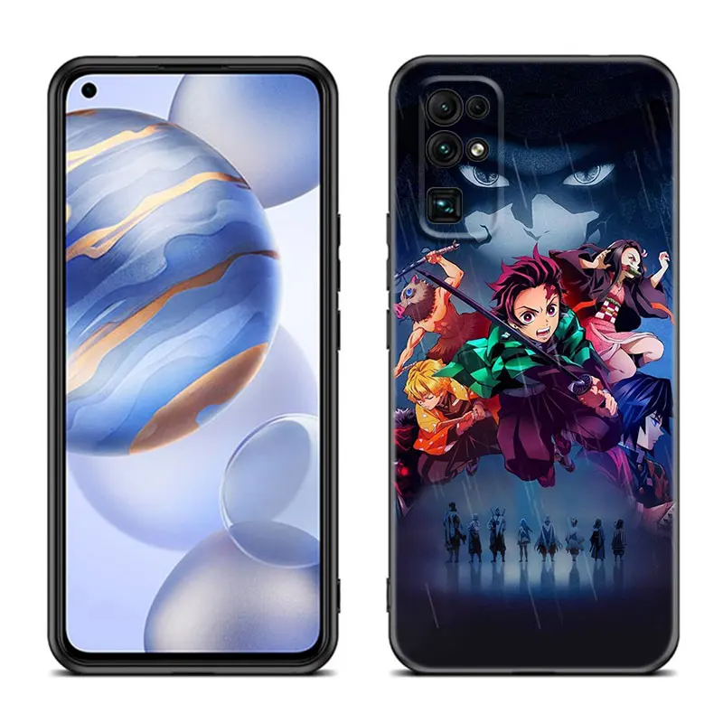 anime demon slayer phone case for huawei honor 60 50 se 30s mate 30 20 10 lite 40 nova 9 8 pro y60 8i 7i 7se 5t premium cover free global shipping