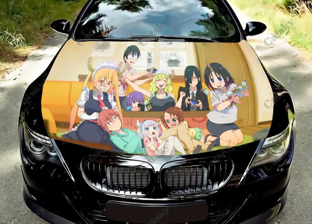 

Lucoa Sexy Anime Girl Car Hood Vinyl Decal Stickers Wrap Vinyl Film Engine Cover Decals Sticker Car Hood Cover Decal Film