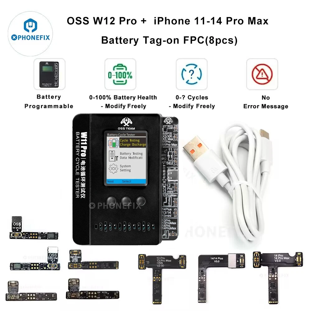 W12W11 Pro Box Гибкий кабель FPC с биркой для аккумулятора для Iphone Удаление кабеля для проверки этого аккумулятора подлинная после замены аккумулятора (art.: 3920c4fadec58) - 3920c4fadec58