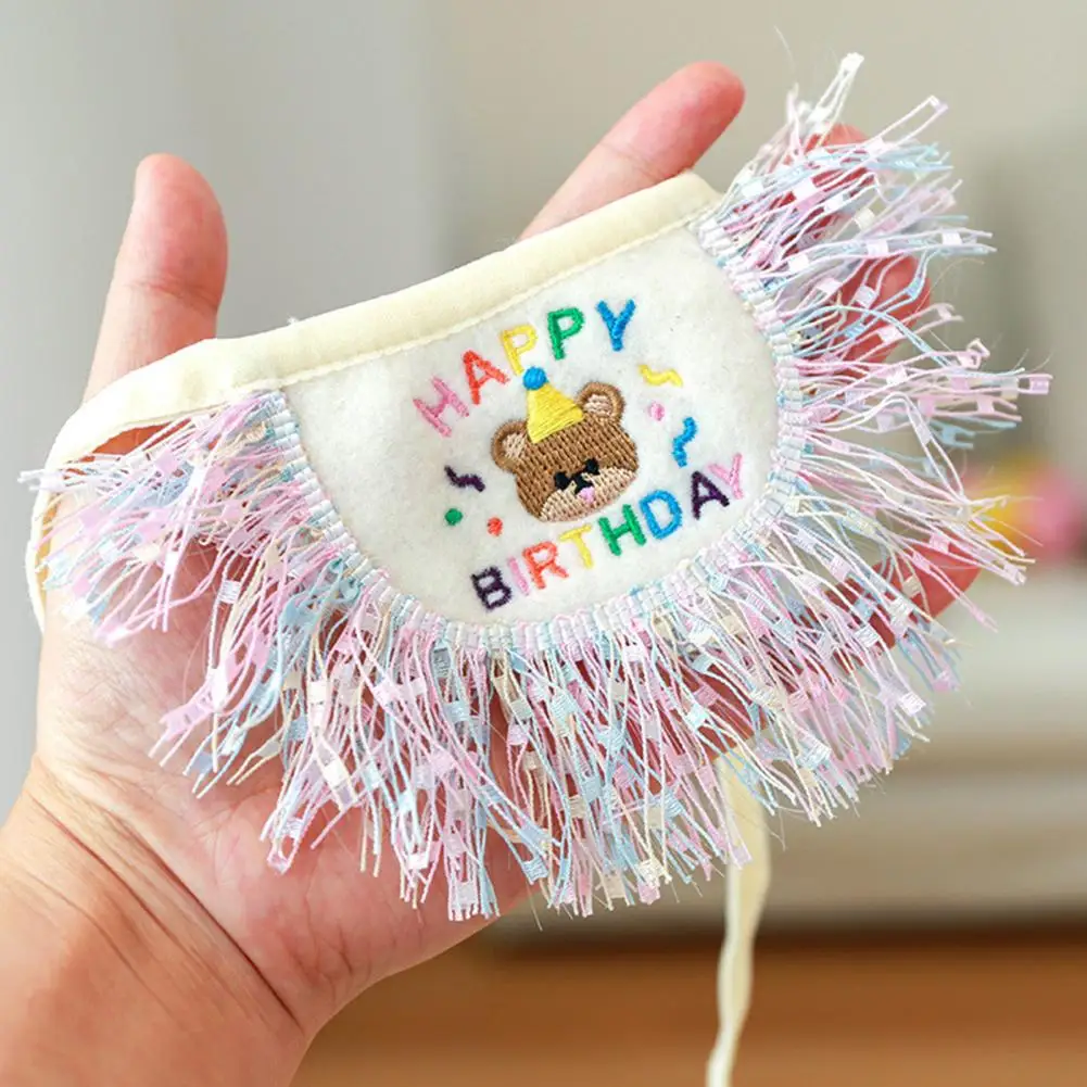 Шейный платок для домашних животных мягкий на ощупь с красивой кисточкой в