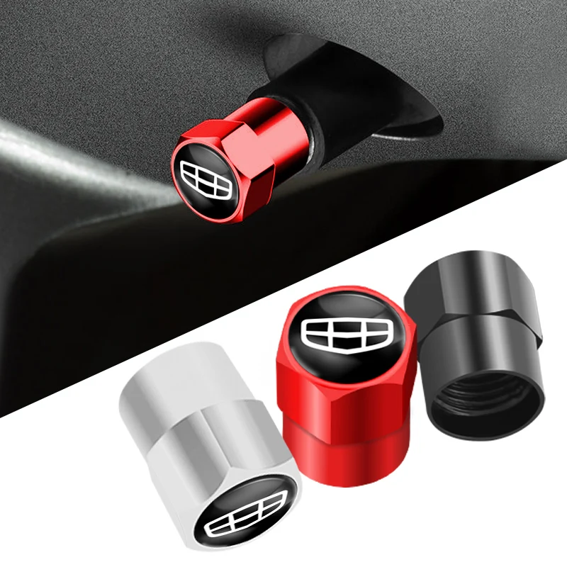 4 шт., Металлические колпачки для стержней клапанов автомобиля, колпачки для клапанов шин для Geely Emgrand X7 EC7 Atlas Boyue CK2 GC6, части LC ec7 ec8