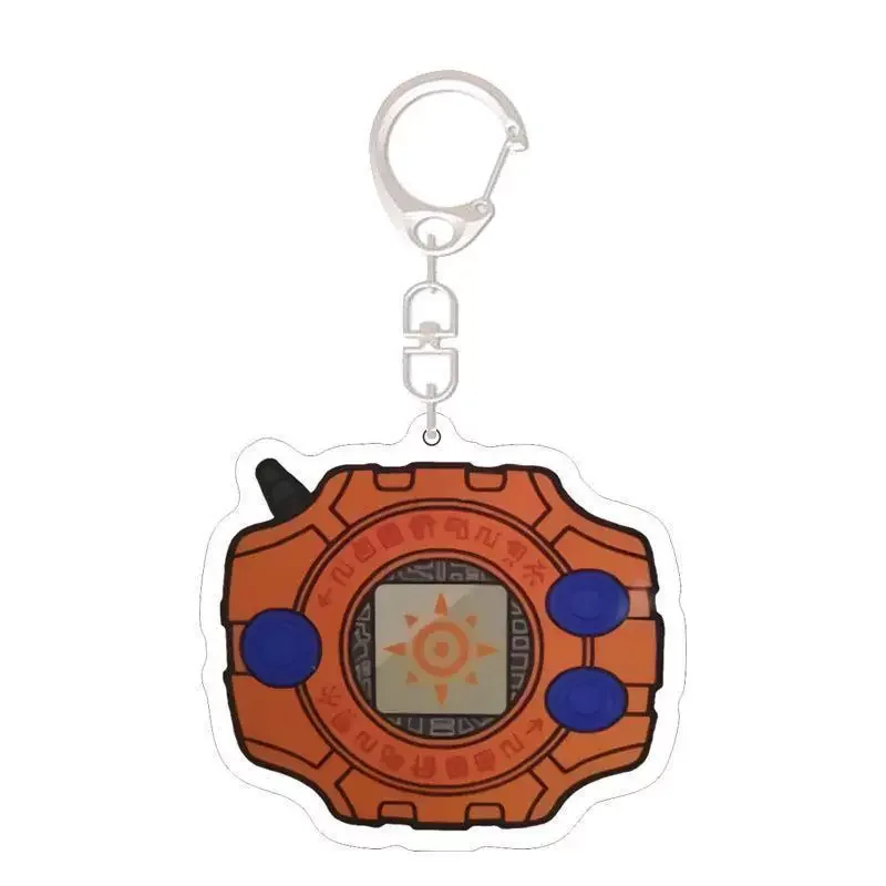 Фото Акриловый брелок-подвеска Digimon Anime Merchandise Digivice Evolution Badge, прозрачный, ручной работы, подарок для лучшего друга №5