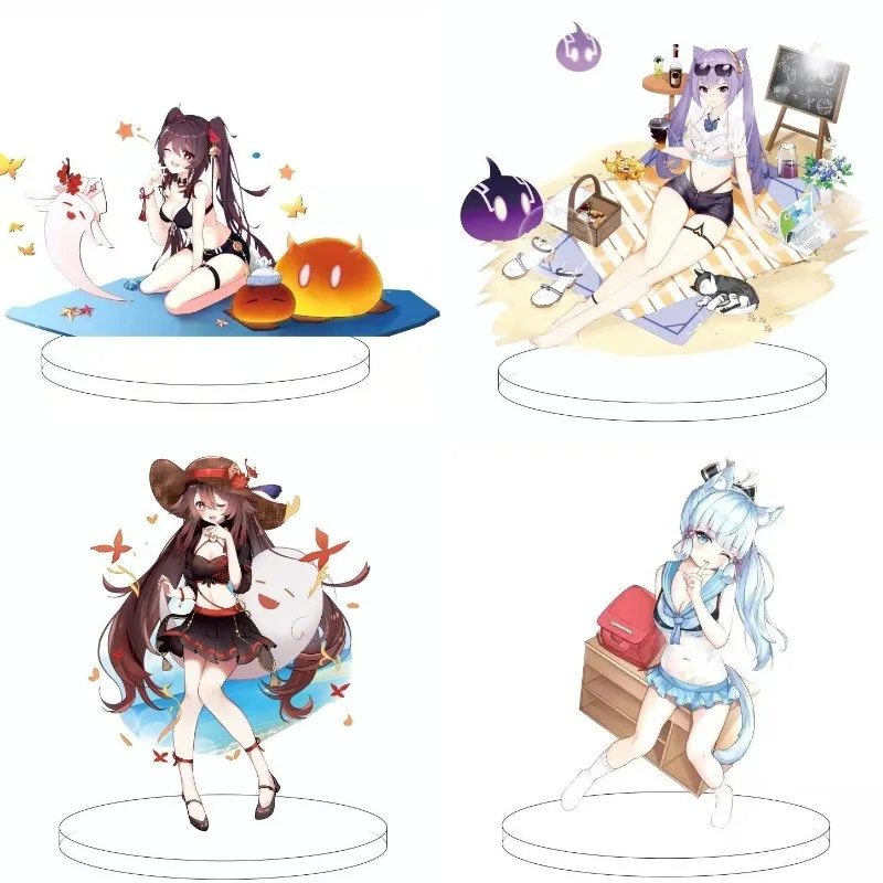 

Anime Genshin Impact Model 15CM Acrylic Game Figure Hutao Kamisato Ayaka Stand Desk Decoration Toy Prop Fans Collection Gift