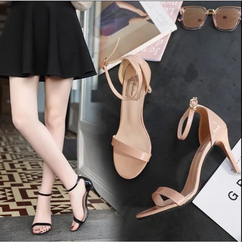 2024 летние женские сандалии на высоком каблуке модные туфли шпильке