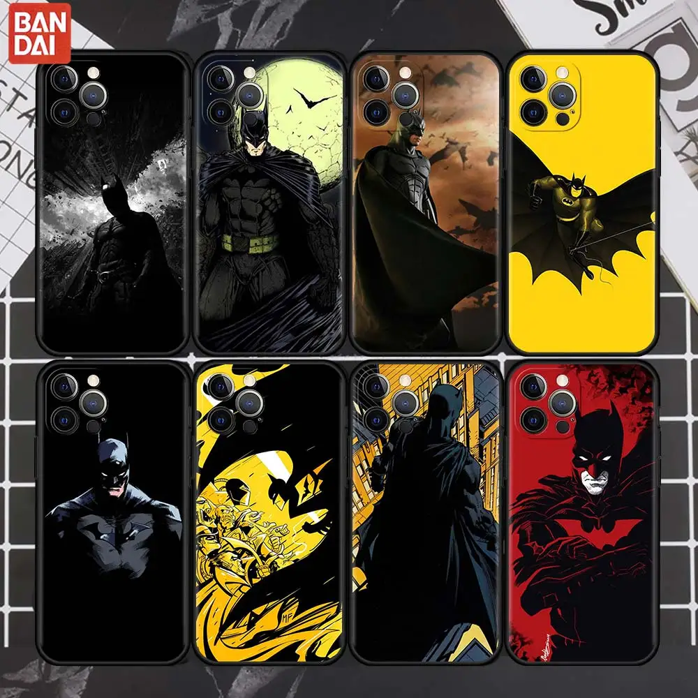 

Batman Case For Apple iPhone 11 13 12 Pro 7 XR X XS Max 8 6 6s Plus 5 5S SE 2020 Black Soft Phone Cover