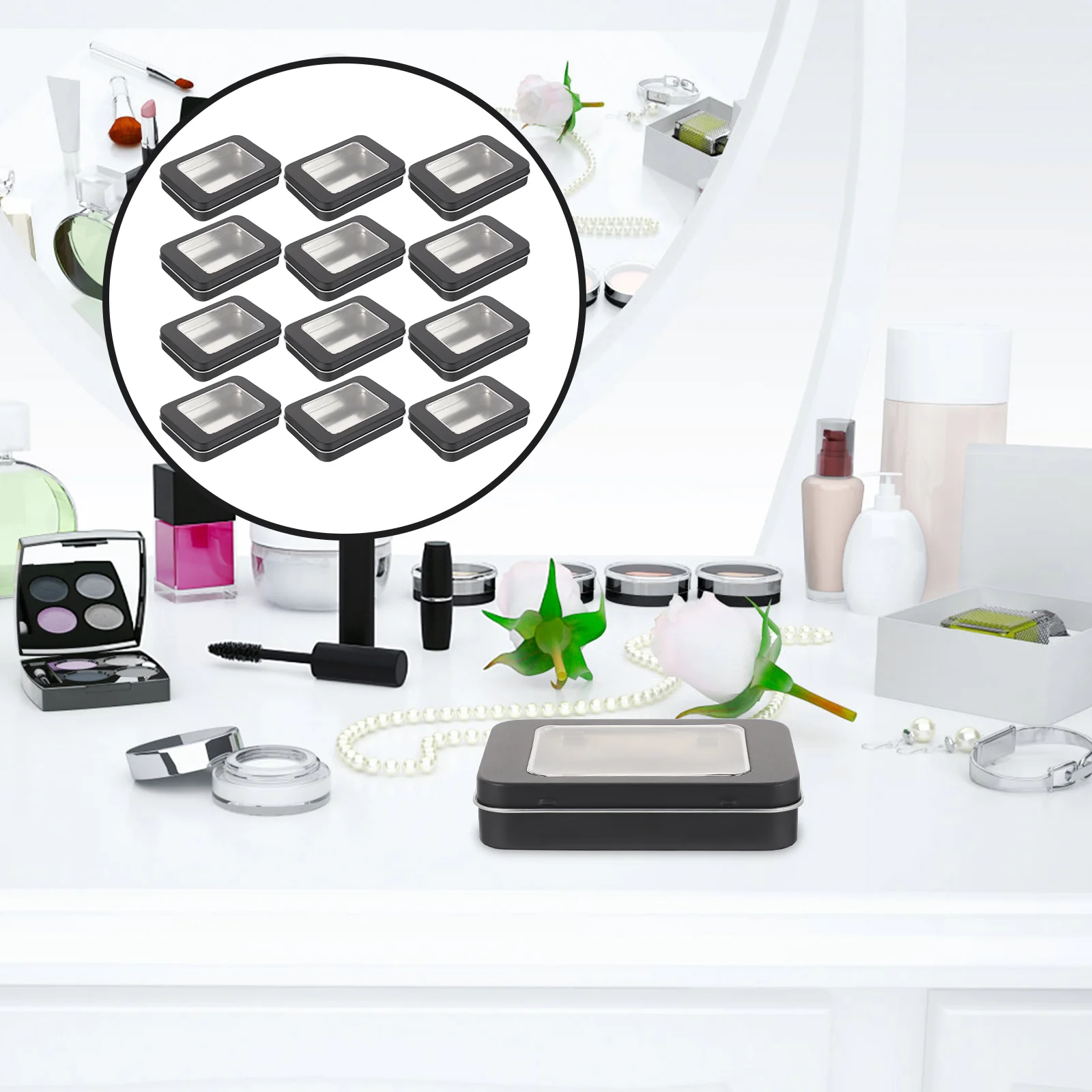

Tins Box Storage Case Metal Containers Clear Rectangular Empty Jewelry Tin Tinplate Gift Treasurescontainer Usb Drive Window