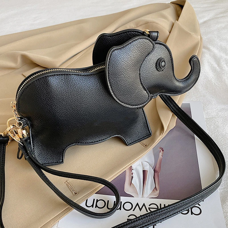 

Модная женская сумка-мессенджер через плечо в форме слона, однотонная Повседневная мини-сумка, портативная дамская сумочка с ремешком на ру...