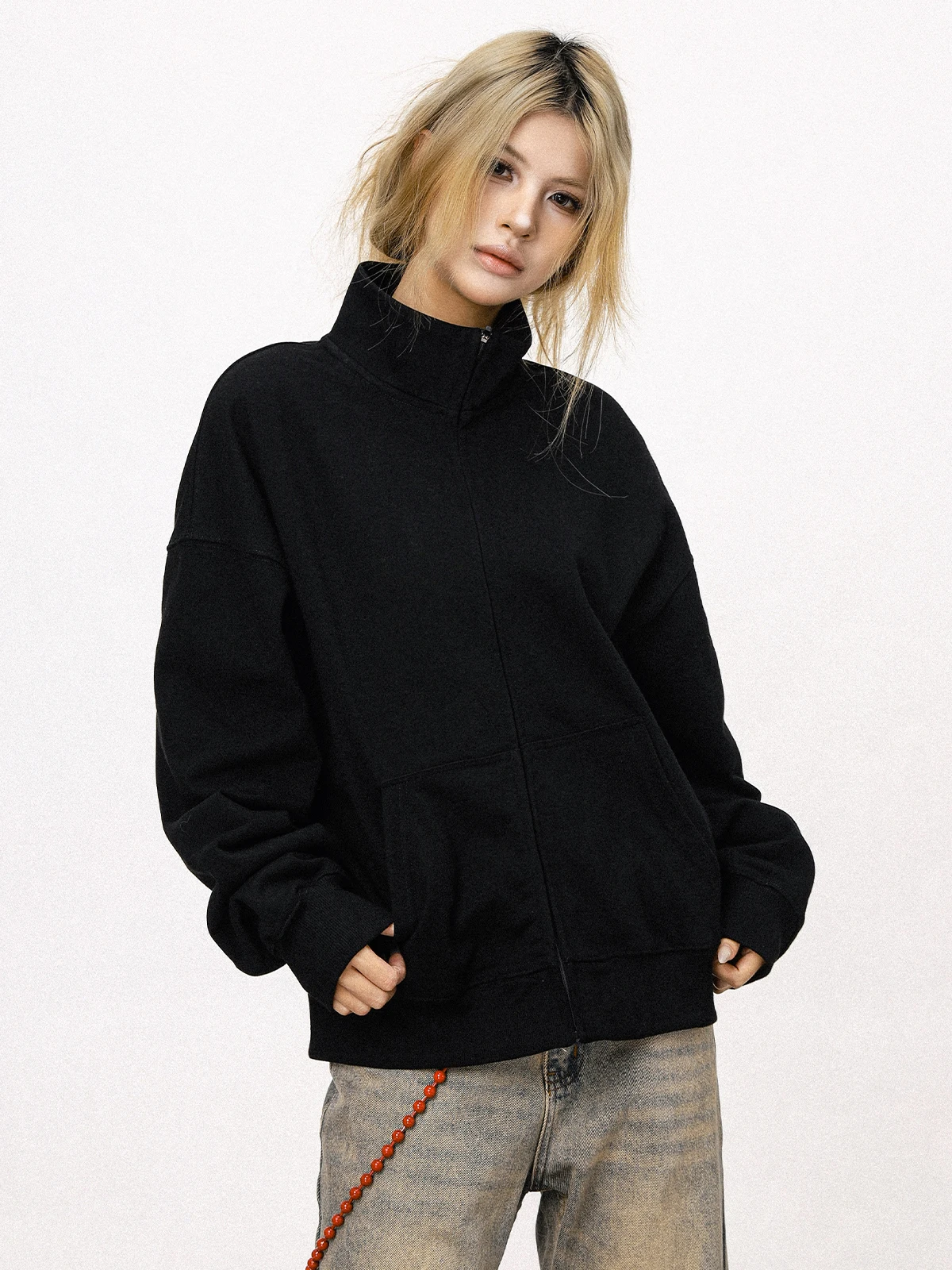 C Captainbeer Американская винтажная серая толстовка с капюшоном Верхняя одежда для