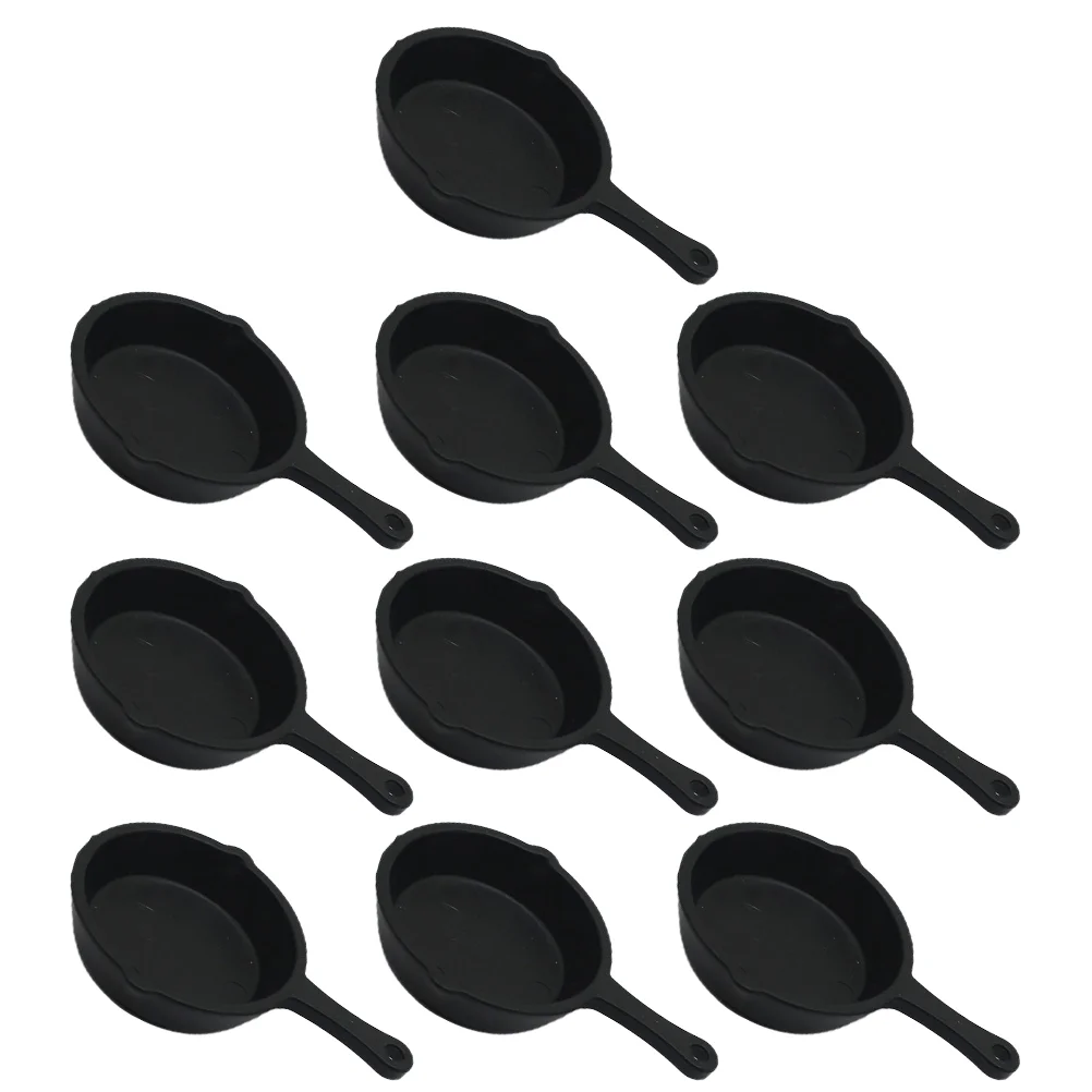 

10pcs Mini Pans Unique Good Miniature Adornment Mini Pan Decors Mini Frying Pans