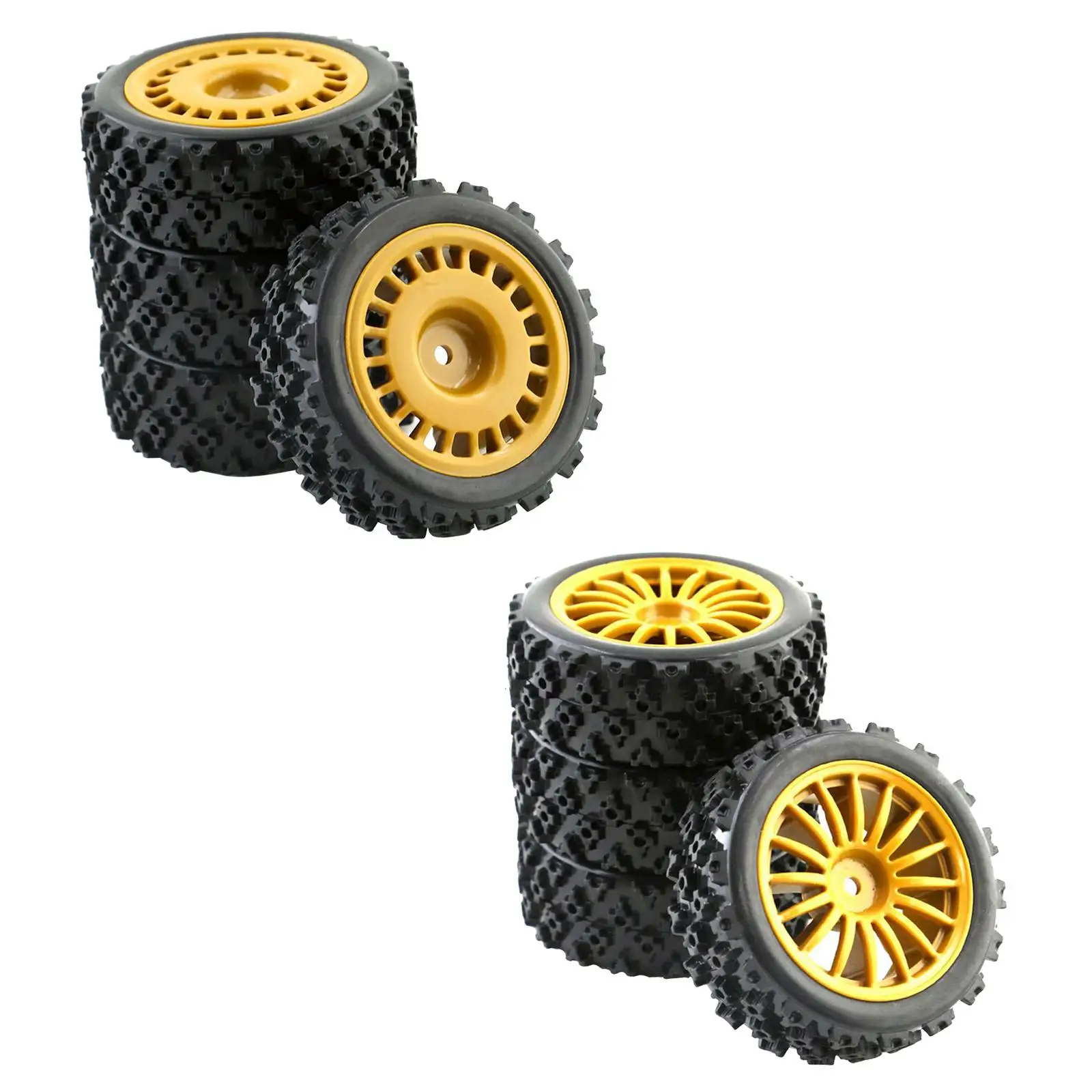 

RC Wheel Rim and Rubber Tires Set for 1:10 1:16 1:12 RC Electric Touring Car