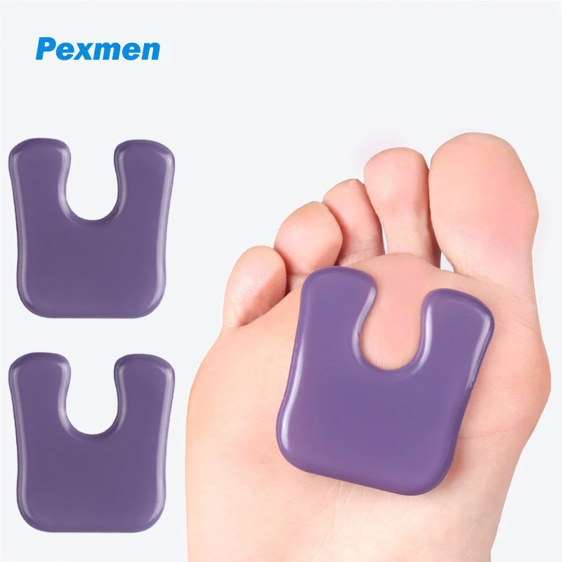 

Pexmen 2/4Pcs Gel Callus Cushion Pads Corn Protectors for Rubbing on Shoes Waterproof U-Shaped Foot Care Protector