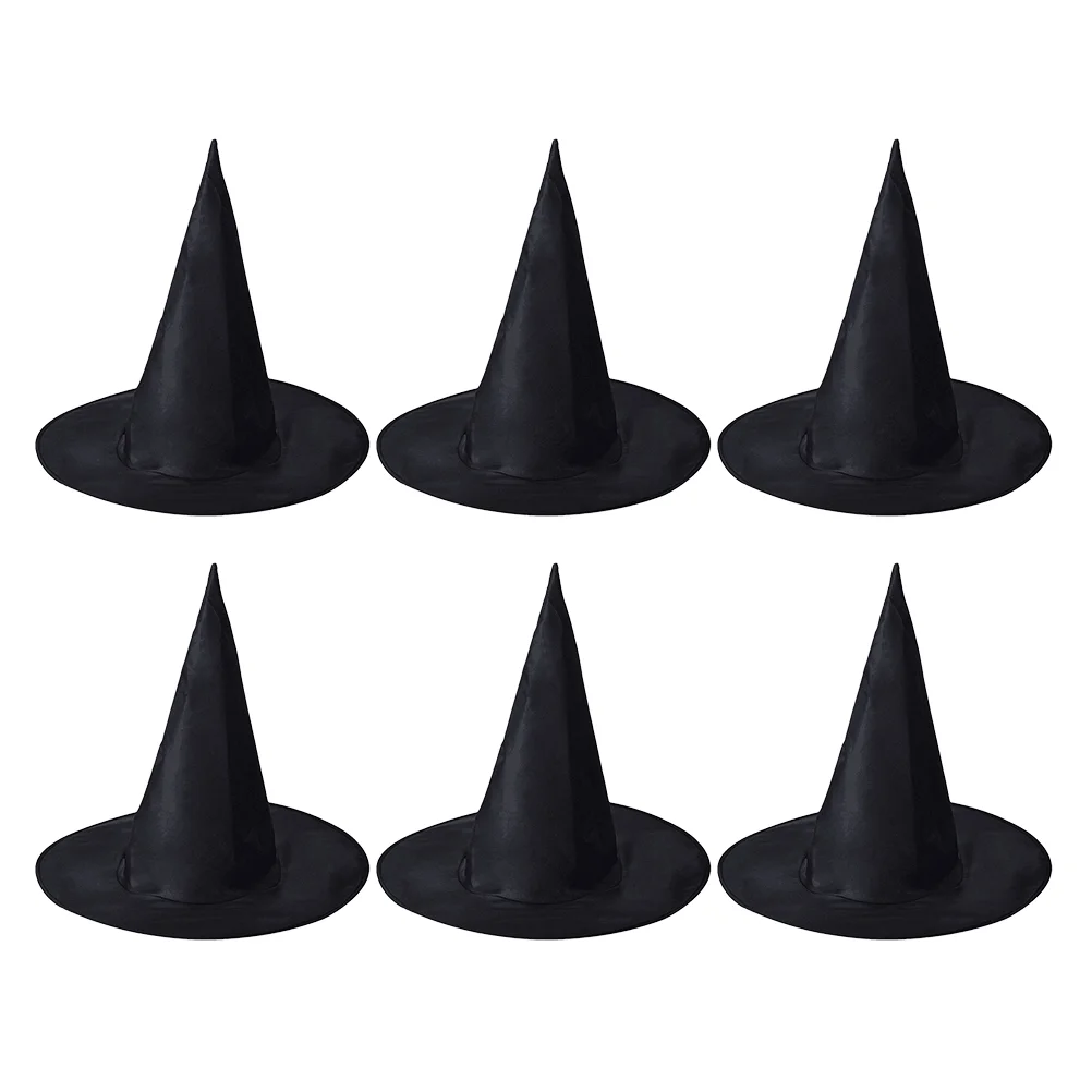 

6 Pcs Props Halloween Wizard Hat Child Decor Witch Costume Oxford Cloth Cosplay