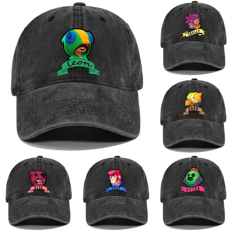 Бейсбольные кепки с игровой фигуркой Leon Spike Crow Sandy Colt мытая кепка мультяшным