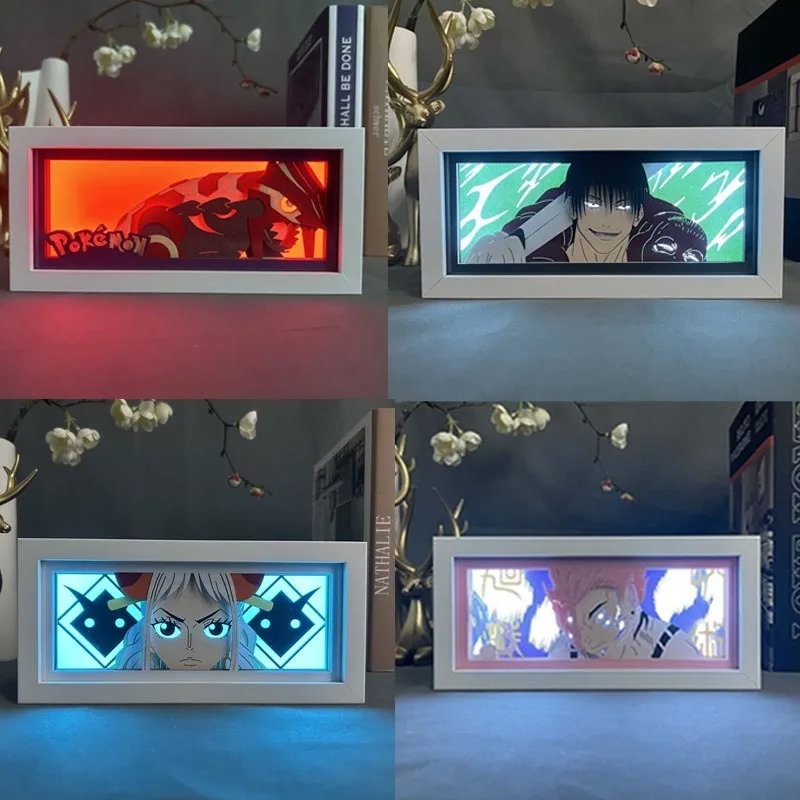 Юютсу Kaisen ночник цельная бумага вырезанная тень искусственная коробка аниме