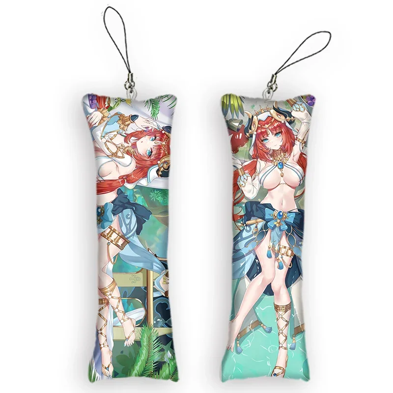 Новая мода Genshin Impact Mini Dakimakura брелок Nilou аниме маленькая подушка Декор кулон отаку