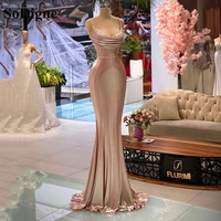 sodigne simple mermaid bright silk satin long prom dress dresses sweetheart pleat evening gowns women formal dress