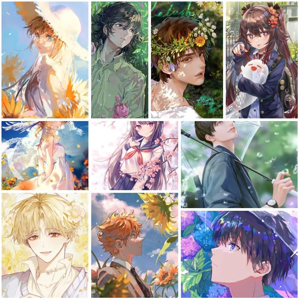 

Anime Boy And Girl Painting By Numbers Acrylic Paint Crafts Supplies For Adults Room Decoration Gift For Wife HOT