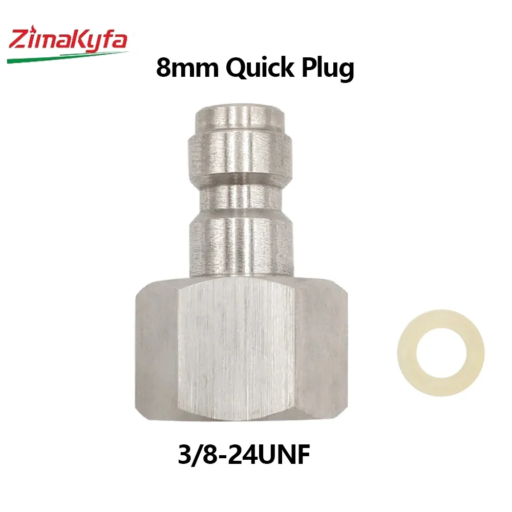 

Перезаряжаемый цилиндрический картридж CO2 12 г, многоразовый, с резьбой 3/8-24 UNF для газированных напитков, 8 мм Штекерный адаптер для быстрой зарядки