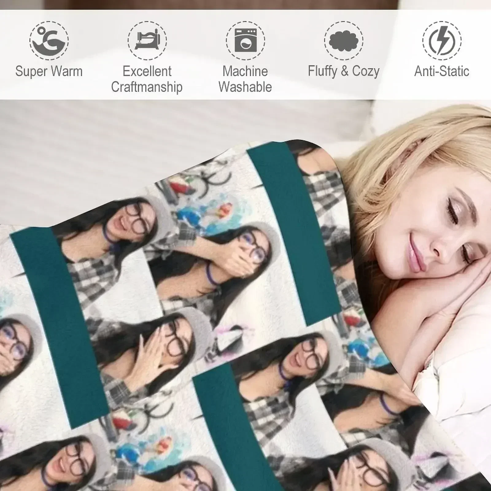 Снайпервольк смеющийся коллаж пледы диванное одеяло волосы одеяла