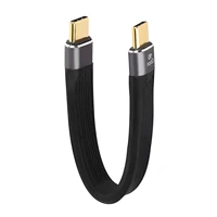 10gbps short usb type c to usb c cable 5inch 60w 3a fast charging cable usb c 3 1 gen 2 fpc cable for power bank phone tablet