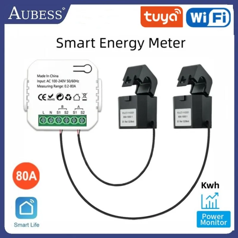 Tuya WiFi Smart Energy Meter Bidirection 1/2 Channel Smart L