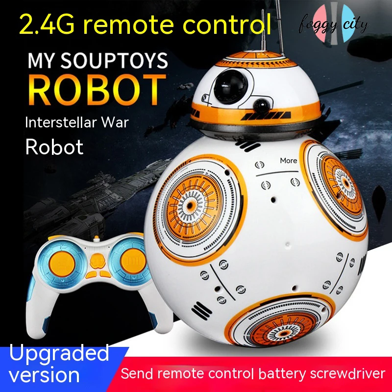 

Children's Toy Planet Wars Bb8 Force Intelligent Remote Control Robot Toy Dance Spin With Light Birthday Gift For Boys And Girls