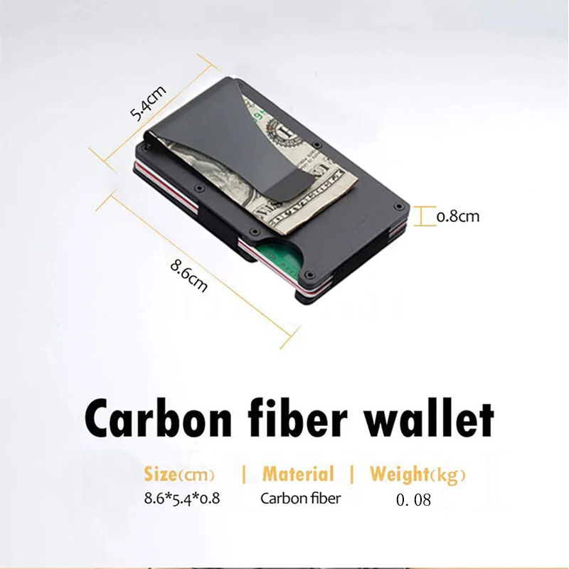 

New Minimalist Rfid Blocking Card Holder Aluminium wallet for Men Wallet Slim Anti Protect Metal Cardholder Clip