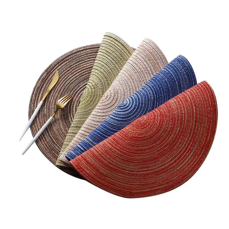 Коврик для еды в Западном скандинавском стиле Круглый хлопковый тканый