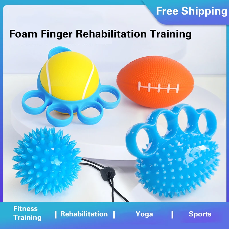 

Hand Grip Ball Rehabilitation Training - Equipment for Stroke Paralysis Rehabilitation in Elderly Finger Strengthener Grip Ring